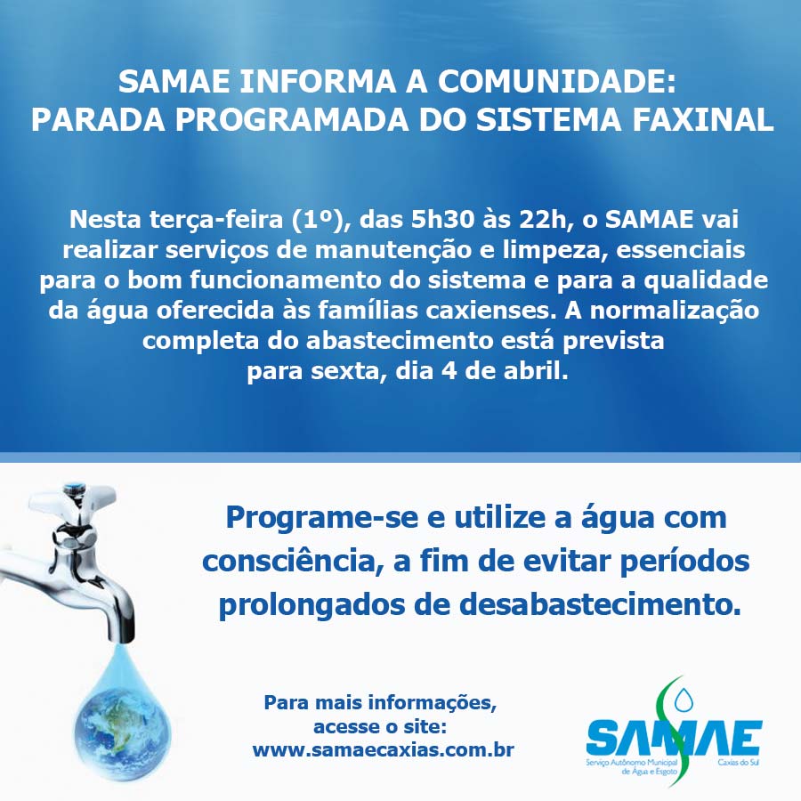 Samae Informa: Parada do Sistema Faxinal Samae Informa: Parada do Sistema Faxinal